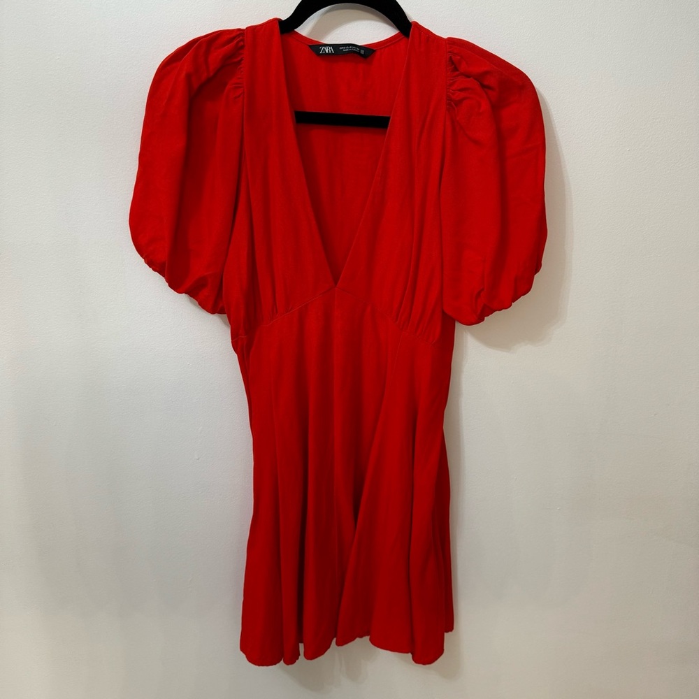 Zara balloon sleeve dress